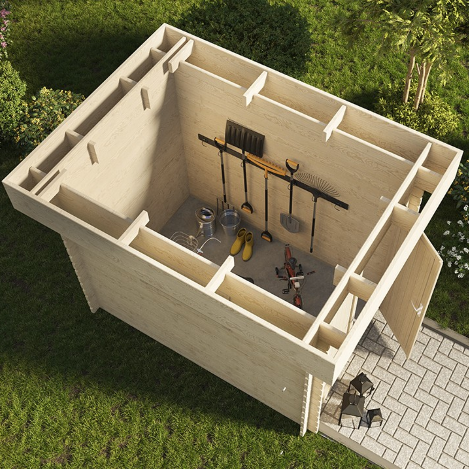 Abri Jardin Bois- 4.7 m2 – Finition Premium – Prix usine – DESTOCKAGE – Image 3